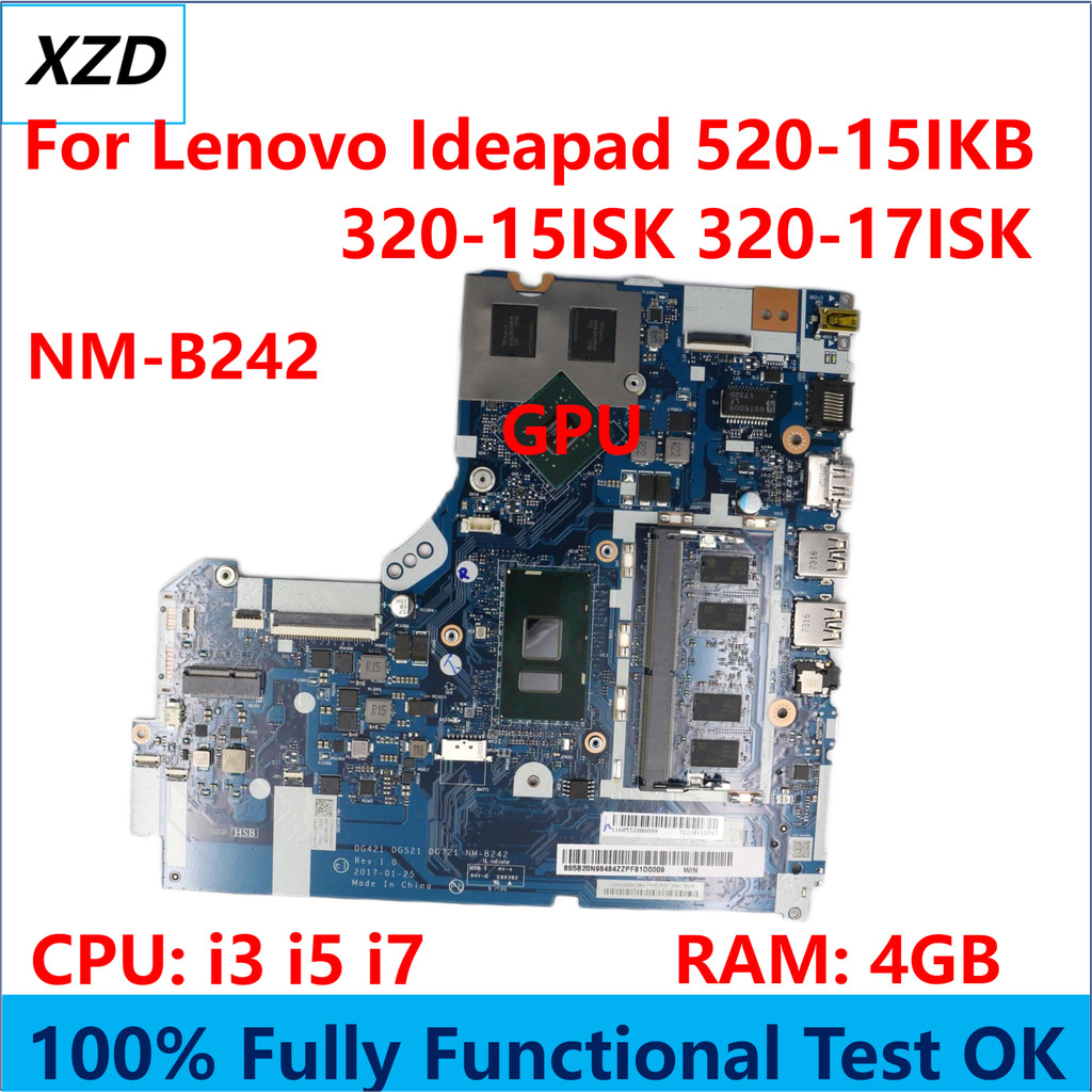 NM-B242 Mainboard For Lenovo ideapad 520-15IKB 320-15ISK 320-17ISK Laptop Motherboard with i3 i5 i7