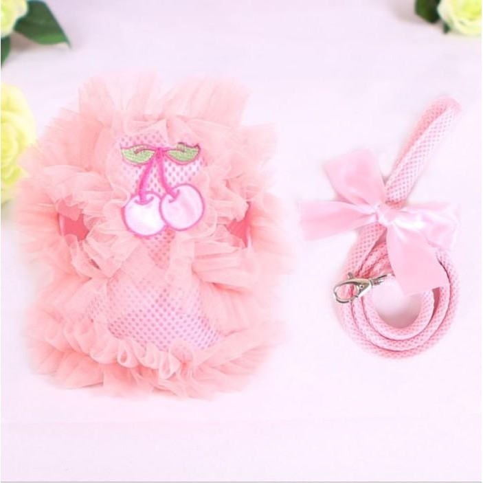 BAJU ANJING / DOGGY MODEL BROKAT DENGAN TALI BAHAN PREMIUM