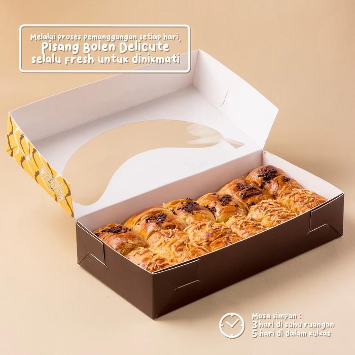 

Pisang Bollen Delicute - Bollen Pisang Meses Cokelat Keju