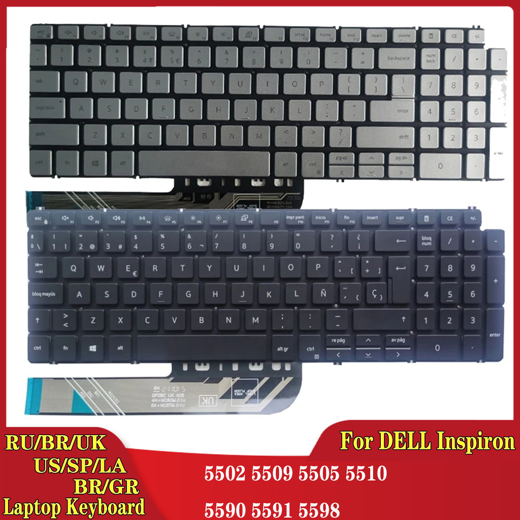 Russian/US/Spanish/Latin/Spanish/French/Brazil/German Laptop Keyboard FOR DELL Inspiron 5502 5509 55