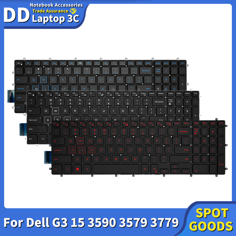 New Laptop Keyboard Original For Dell G3 15 3590 3579 3779 G5 15 5590 US Backlit Keyboard Replacemen