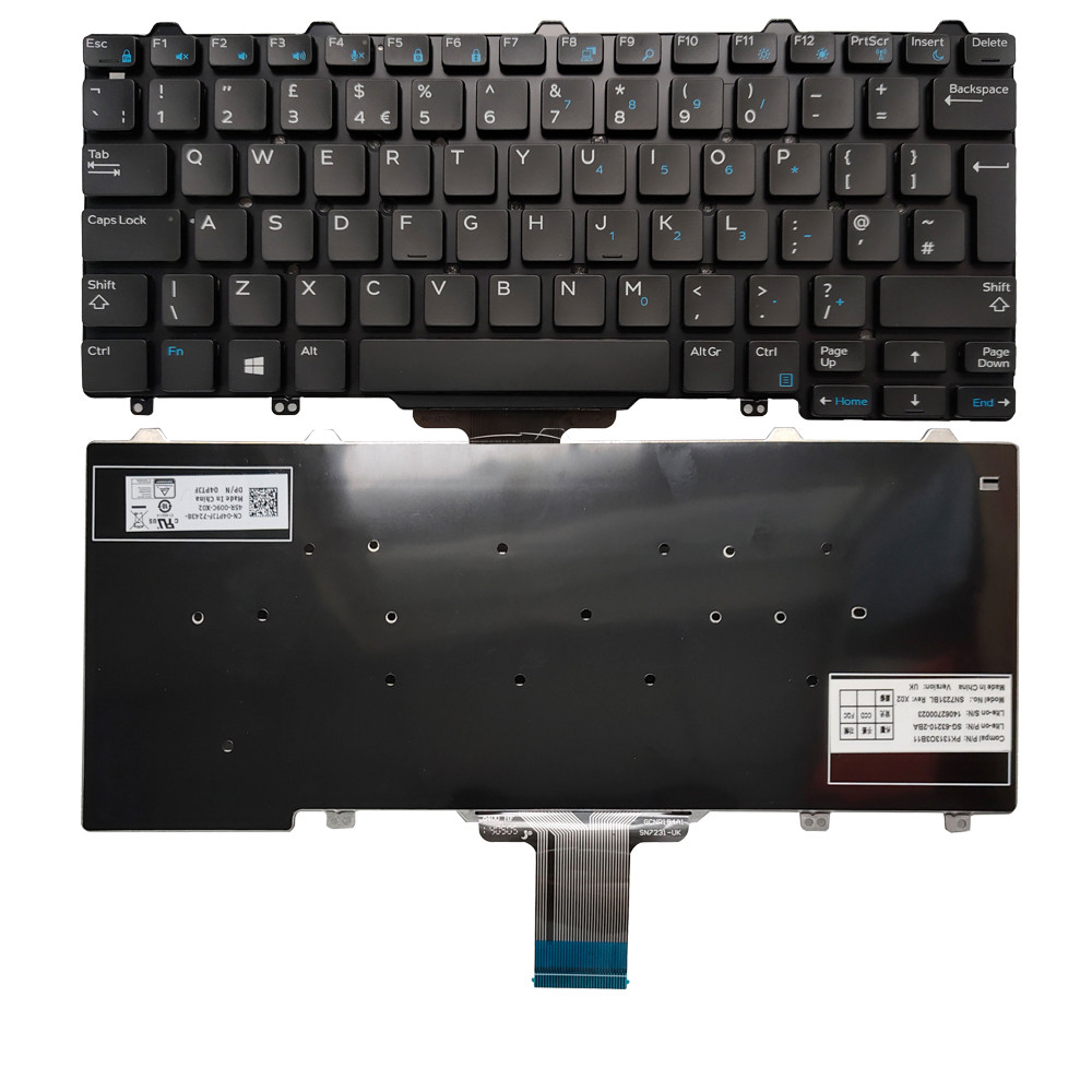 New UK Keyboard For Dell Latitude E7250 E5250 E5270 5250 7250 Black 04PTJF