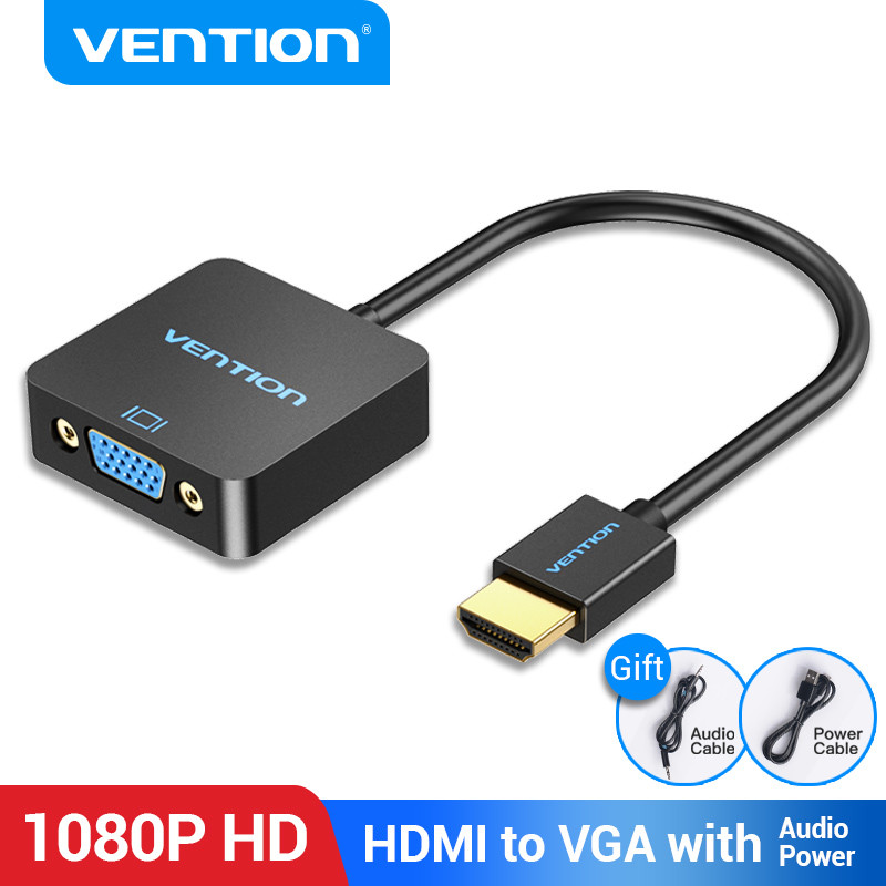 Vention HDMI to VGA Adapter Male to Female Converter 1080P VGA to HDMI With 3.5 Jack Audio Cable for