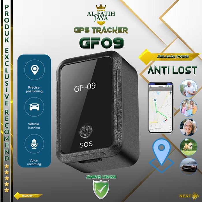 GPS GF09 Tracker Mini Pelacak Lokasi Dan Sadap Suara Real Time Kendali Jarak Jauh APP Controll