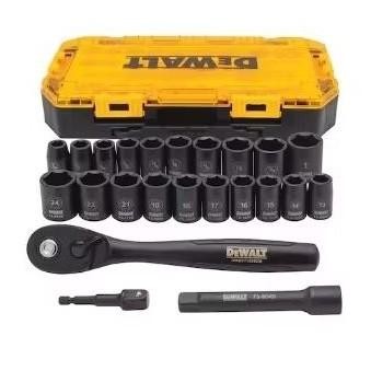 DEWALT KUNCI SOK SET DWMT74739 DEWALT 23 pcs 1/2 inch Drive Combination Impact Socket Set KUNCI SOK