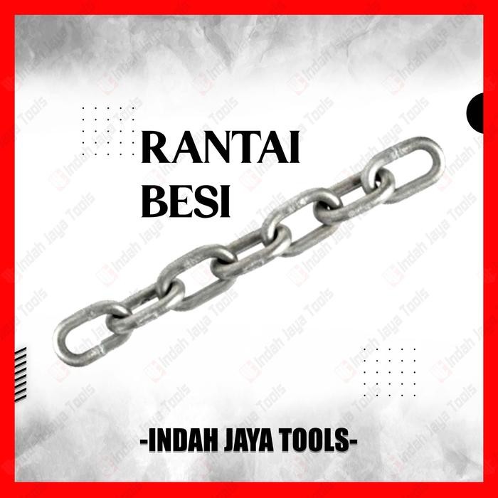 RANTAI BESI METERAN 3 MM 1/8 Inch Gembok Motor Portal Pagar Galvanis *
