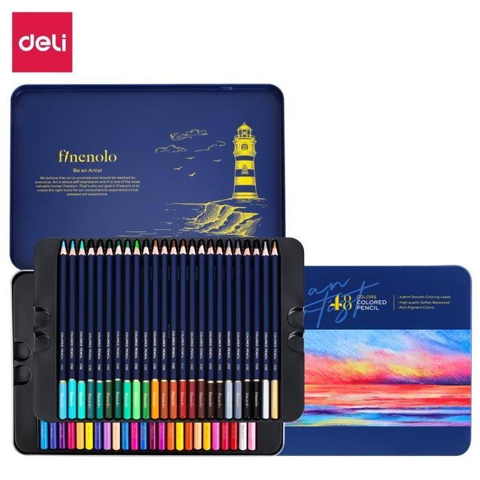 

[Special 7.7] Deli Colored Pencil Ec122 - Pensil Warna Hybrid Tech 24/36/48/72 Warna, Hasil Warna