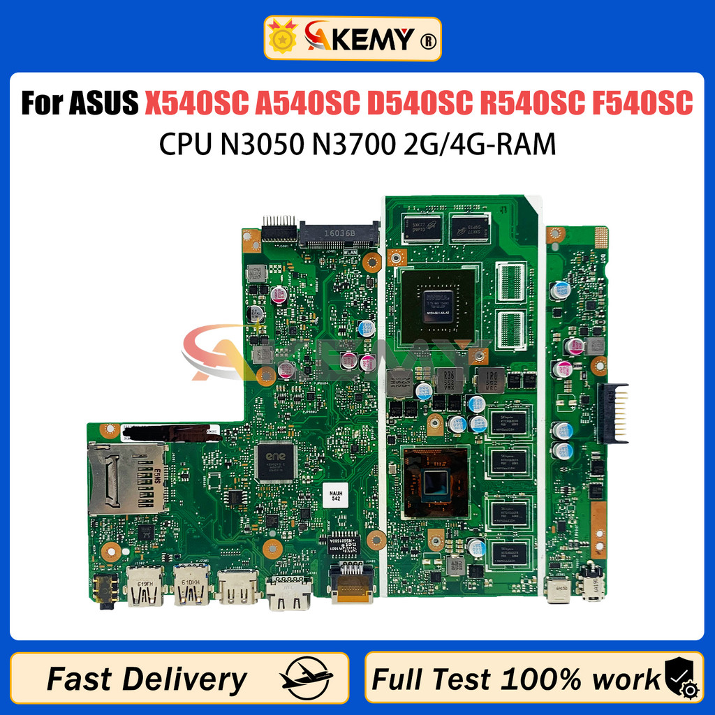 AKEMY X540SC Mainboard For ASUS X540S A540SC D540SC R540SC F540SC Laptop Motherboard CPU N3050 N3700