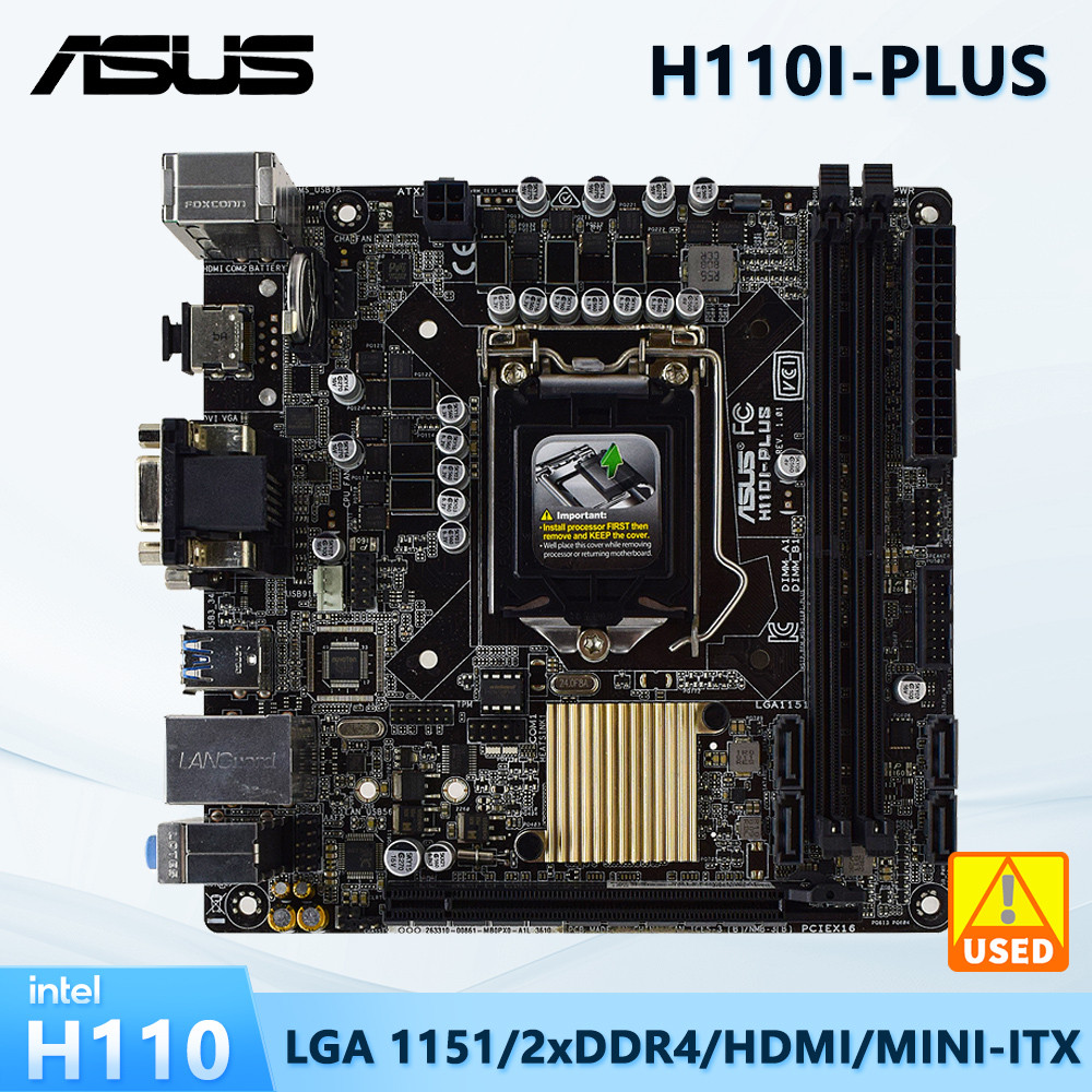 ASUS H110I-PLUS Motherboard Intel H110 KIT processor not have CPU i3-6100 i3-6300 i5-6400 i5-7400 i5