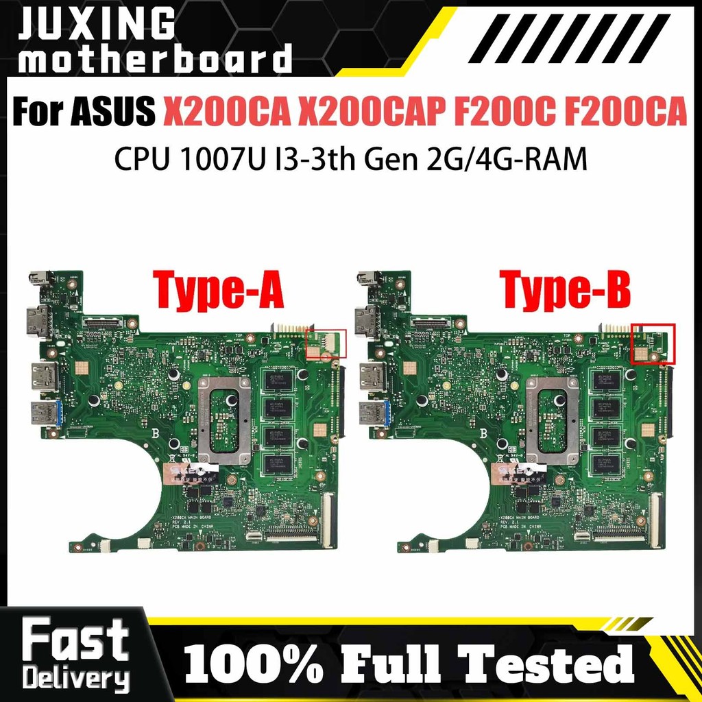 X200C Notebook Mainboard For ASUS Vivobook F200CA X200CA Laptop Motherboard 1007U/2117U I3-3217U 2G/