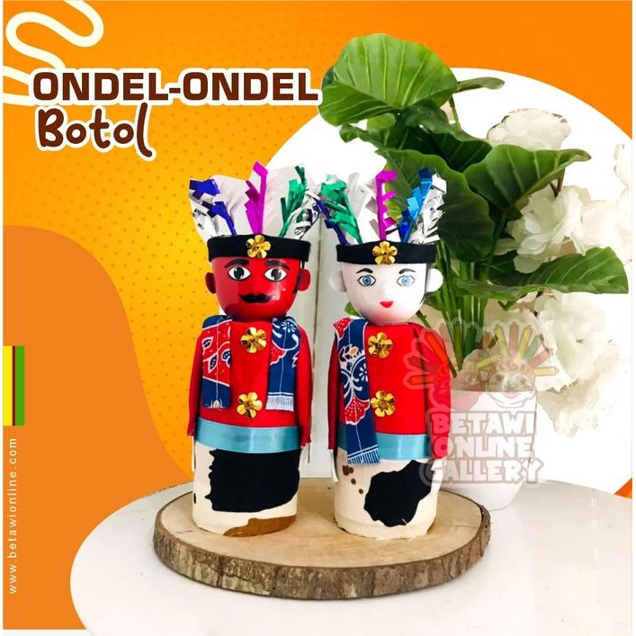 Miniatur Ondel - Ondel Botol / Boneka Ondel - Ondel Botol