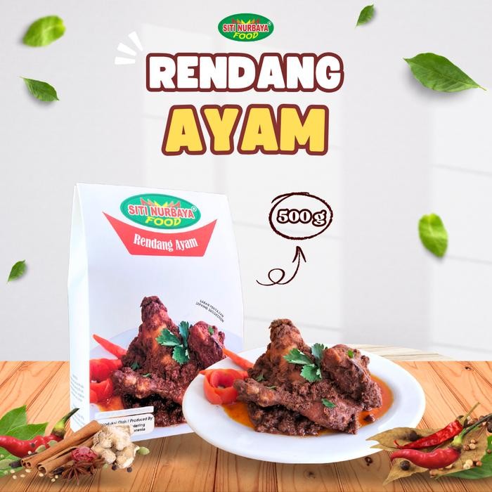 

ORIGINAL Rendang Ayam Siti Nurbaya Food Berat 500 Gram Makanan Khas Asli Minang Siap Saji READY