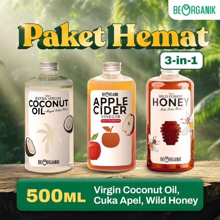 

Beorganik Healthy & Energy Boost Package - Virgin Coconut Oil, Apple Cider Vinegar, Wild Honey -