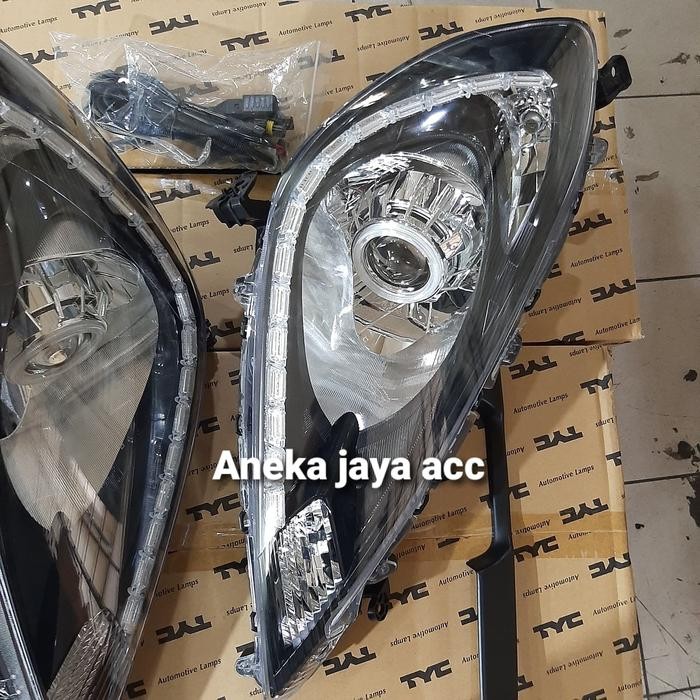 Terhemat Headlamp Honda Jazz Ge8 2011 2012 2013 Custom Projector Led Cristal