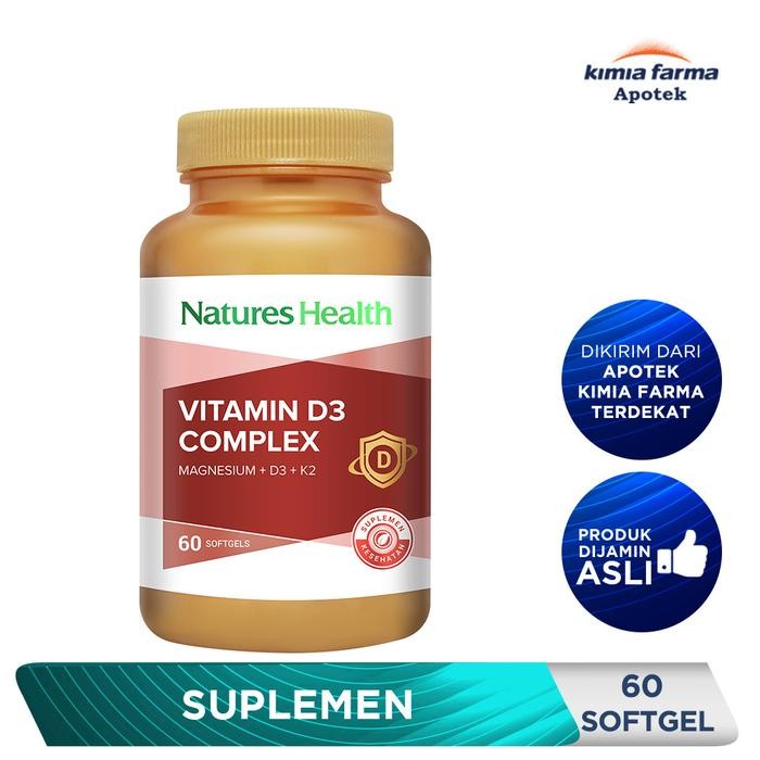 Natures Health Vitamin D3 Complex 60 Softgel / Vitamin D3 / Kimia Farma