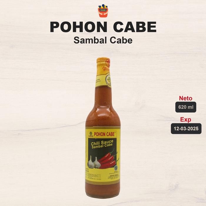 

Pohon Cabe Chili Sauce 620 ml - Sambal Cabe Viral Botol Makanan