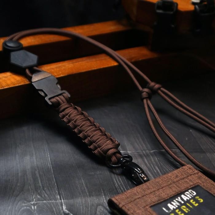 

Lanyard ID Card Gantungan Name Tag Tactical Tali Paracord Adjustable