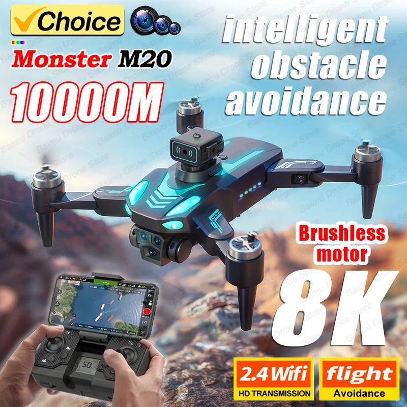 IMPORT M20 Drone 4K Professional HD Camera 8K Photography Dron No GPS Foldable Quadcopter Obstacle