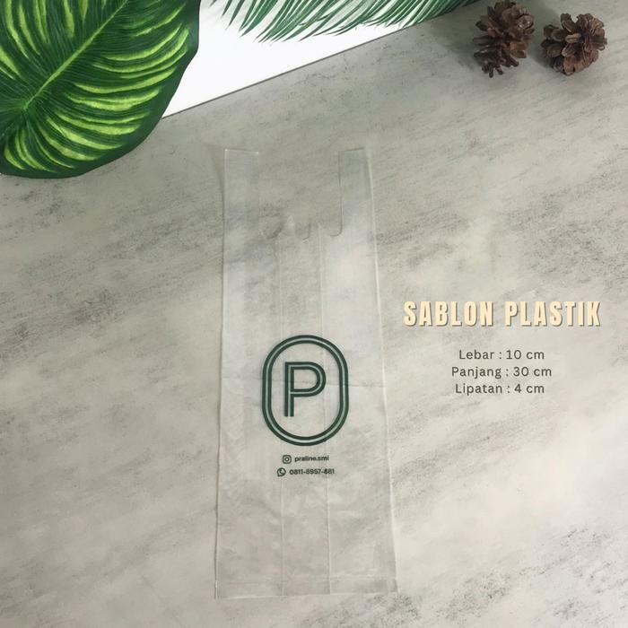 Sablon Kantong Plastik Bening PE uk 10 Murah - 1000 pcs