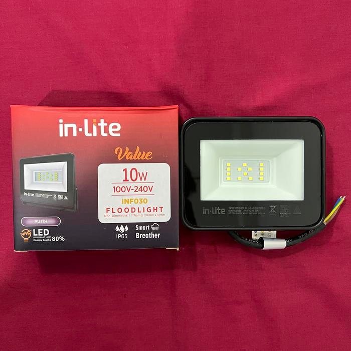 INF030 Lampu Tembak Kap Sorot LED 10W Watt IP65 Waterproof Inlite