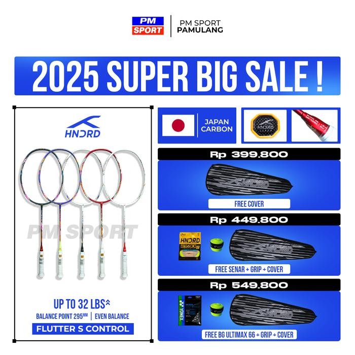 Raket Badminton / Bulutangkis Hundred - Flutter S Control Ctrl