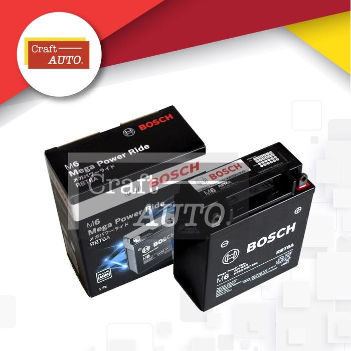 Aki Motor Mio Sporty, Mio Smile, Mio Karbu, Supra Lama Bosch Rbt-6A