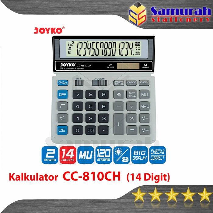 

kalkulator meja joyko cc 810ch / mesin hitung cc-810 ch / calculator 14 digit / check correct kode