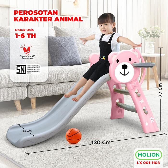 Speeds Perosotan Anak Mainan Seluncuran Anak Perosotan Mini Karakter Unicorn Free Ring Basket