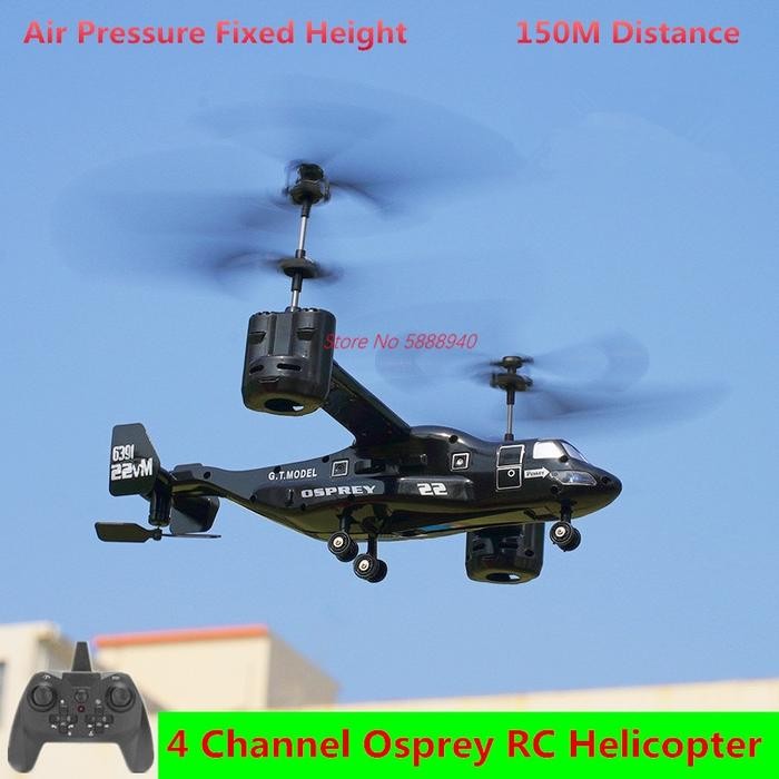 Simulation Osprey V22 Big RC Helicopter Model 2.4G 4CH 150M Fixed