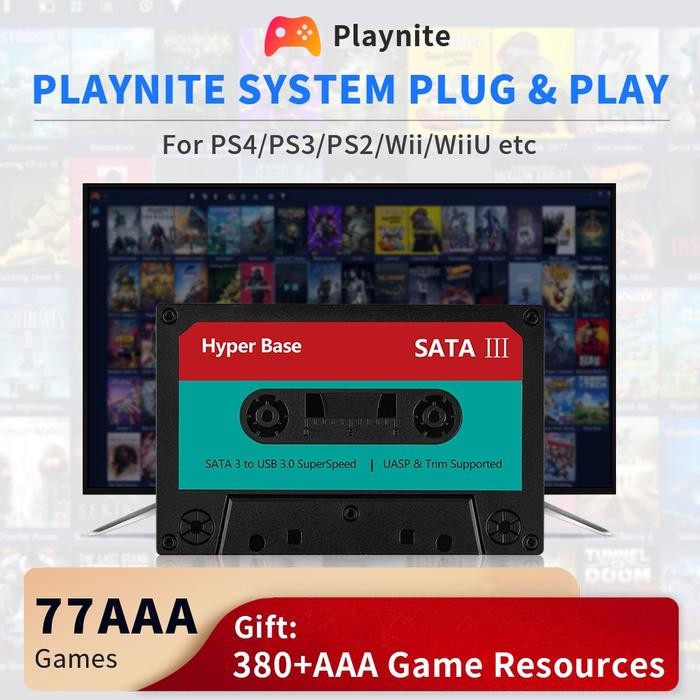 Playnite Portable Game HDD Game Console with 77 AAA Games For