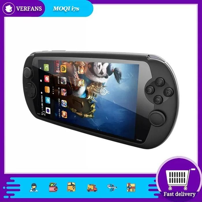 100% original MOQI i7s handheld android gaming console dual 6000mAh