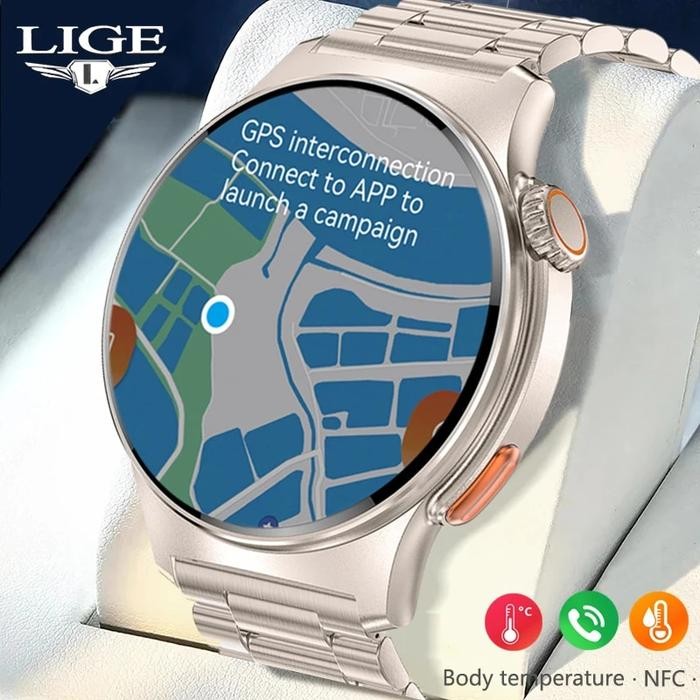 2023 GPS Tracking ECG PPG Smart Watch NFC Voice Assistant Pressure