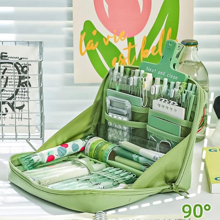 

TERMURAH Transparan Kapasitas Besar Tempat Pensil alat tulis Creative Kotak pensil Tas Perlengkapan