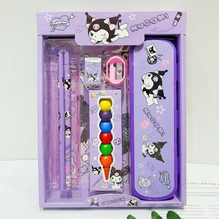 

TERLARIS Kotak Pensil Anak Set 7 in 1 Stationery Untuk Hadiah Anak Sekolah Sanrio / Alat Tulis Set
