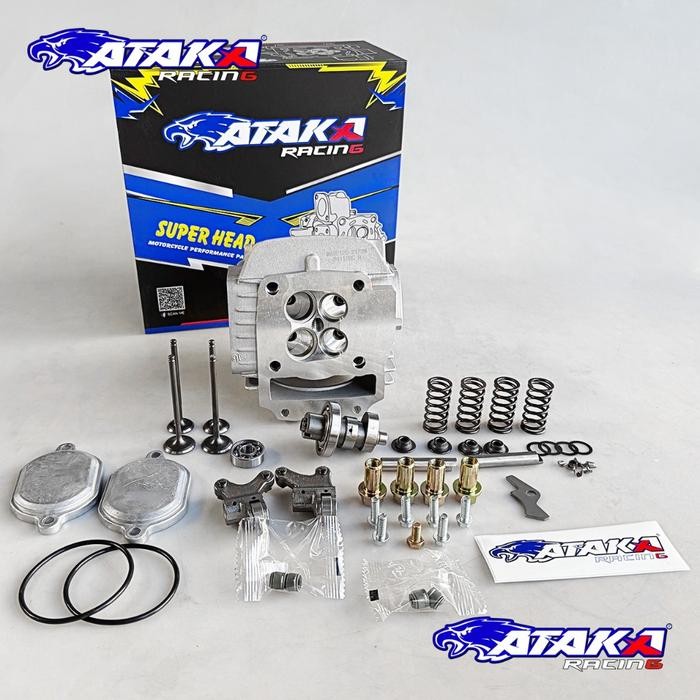 Terlaris Ataka Racing Head Porting Cnc Super Head 4 Klep Karisma Supra X 125 (21 24 Kph) Supra X125
