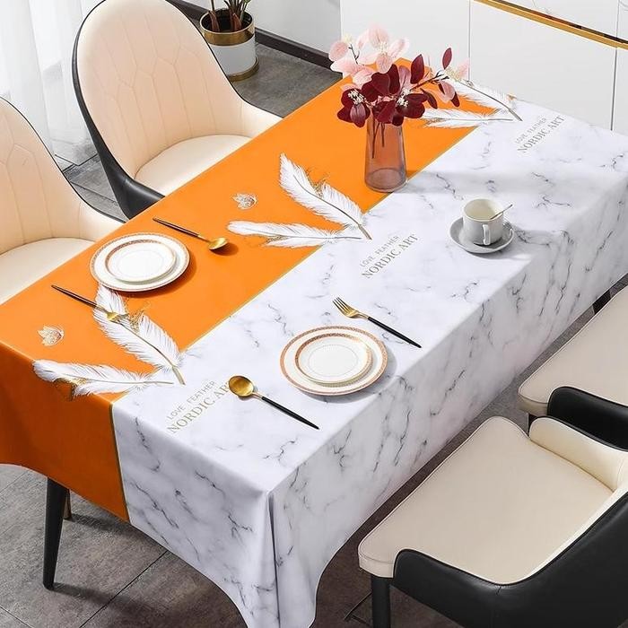 (Promo) Taplak Meja Pvc Rectangle Anti Minyak Anti Air/Taplak Meja