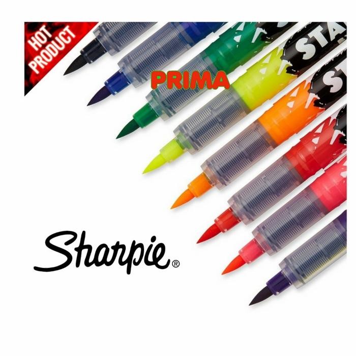 

brush pen sharpie stained permanent / spidol permanen / brushpen / spidol kuas kode 643