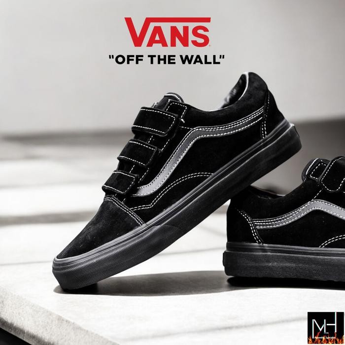 VANS OLDSKOOL VELCRO FULLBLACK ORIGINAL 100%