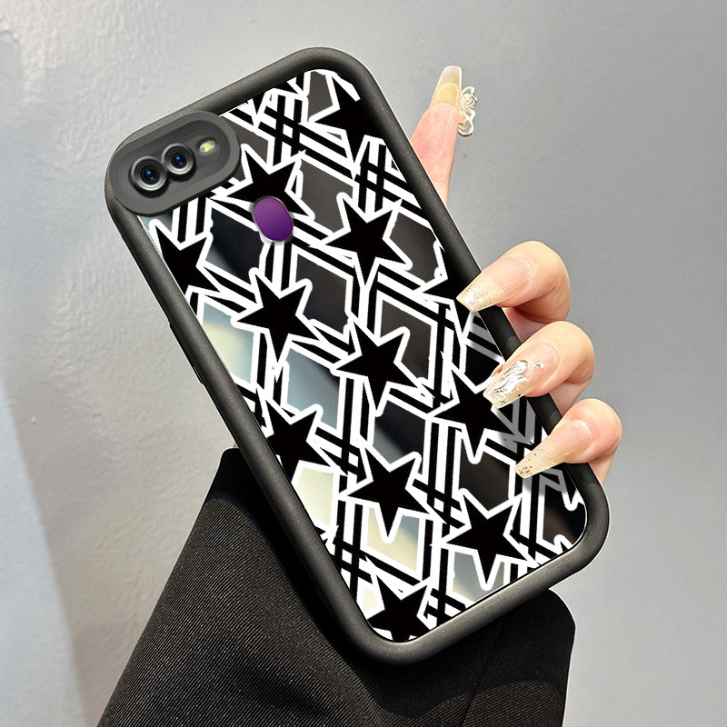 Casing Hp OPPO F9 F9 Pro A7x Realme 2 Pro Realme U1 Case Softcase Kesing Bintang Hitam Putih ponsel 