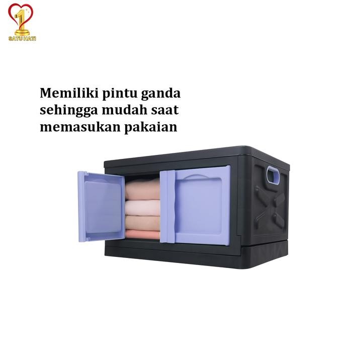 Lemari Lipat Plastik Storage Box Organizer Lemari Susun Plastik Lipat Serbaguna / Lemari Susun Lipat
