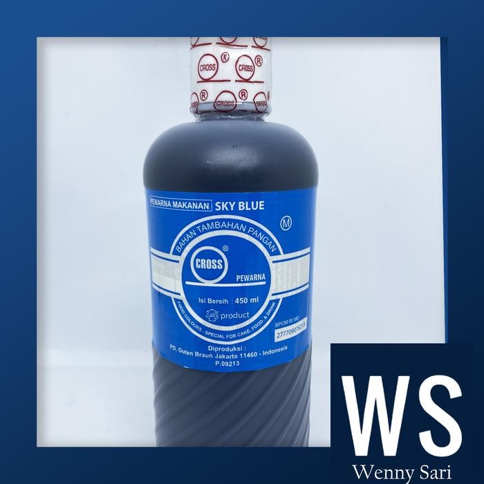 

Pewarna Sky Blue/Biru Muda Cross Food Coloring Oil Based 450 ml