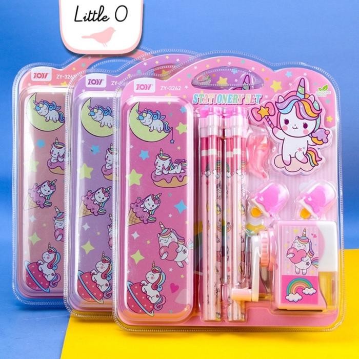 

Set Alat Tulis Anak Set 11In1 Alat Tulis Sanrio Unicorn Goodiebag Ulang Tahun Kotak Sil Rautan Sil