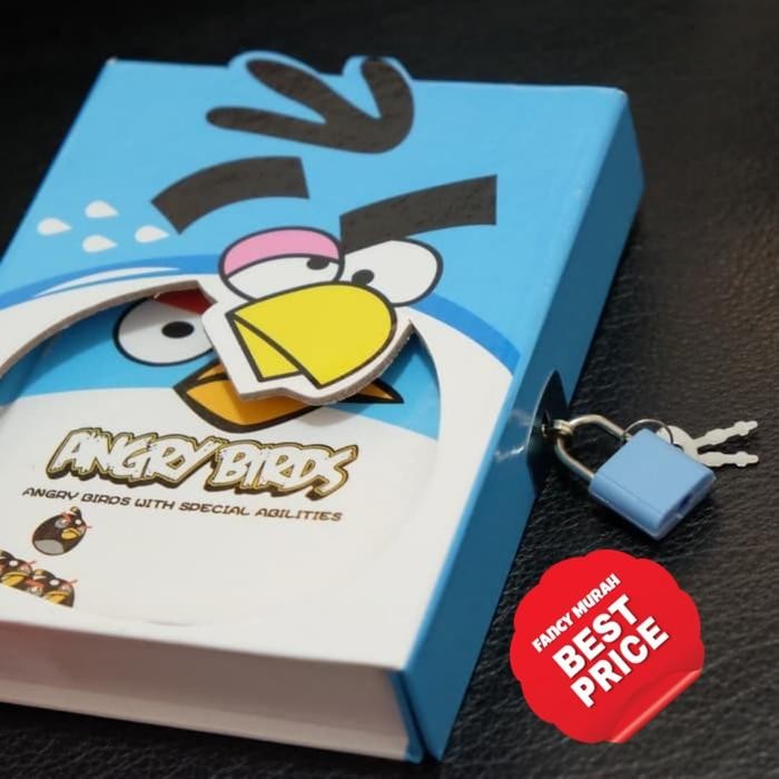 

(BEST PRICE) Notes Diary Gembok Angry B i r d s Buku Tulis Kunci