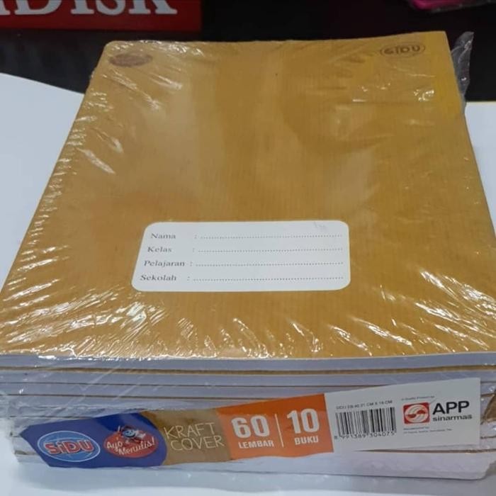 

Buku Tulis Sidu Kraft 40 dan 60 / Pack isi 10 Buku