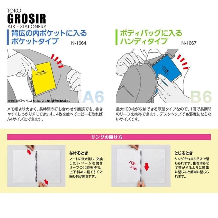 

LIHIT LAB Buku Tulis Notebook A6 N-1664