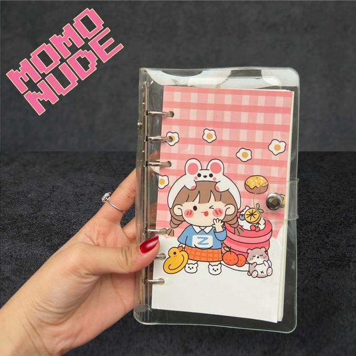 

Binder momo cute girl Buku Binder A6 100 lembar Diary Book Journal