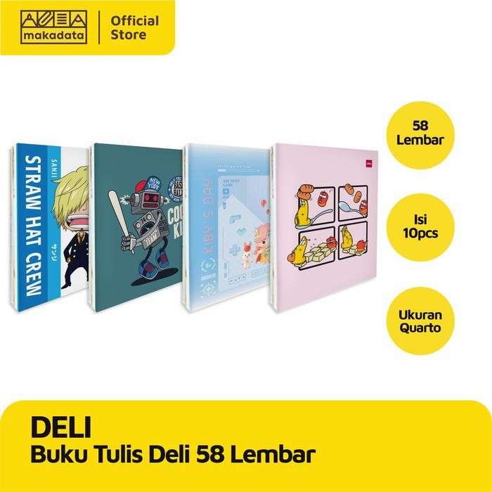 

BUKU TULIS DELI 58 LEMBAR (1PACK) MURAH