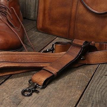 CASH - Vintage Leather Briefcase Messenger Bag / MARD Creations