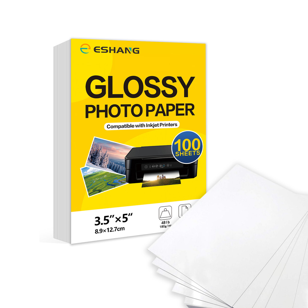 

3R 100 Sheets Glossy Photo Paper 3.55 Inch Inkjet Printing Paper Material 180Gsm 48lb Postcard