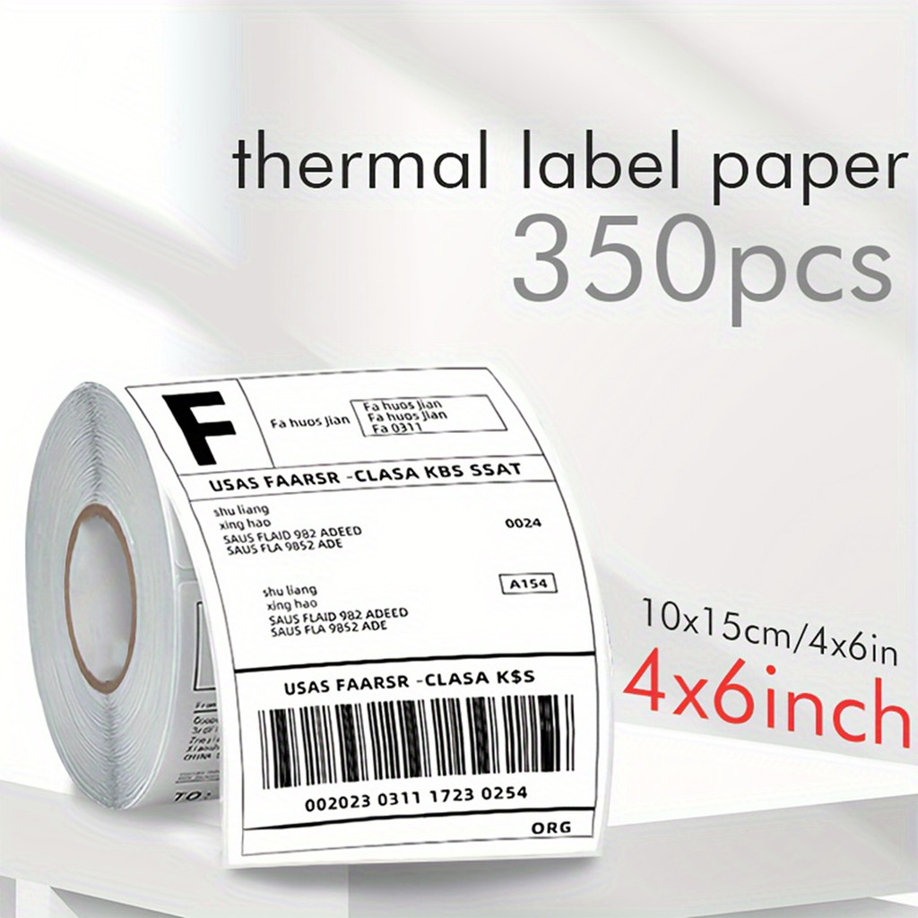 

1 Roll of White 4''X6'' Thermal Label Paper, Logistics Labels, White Shipping Labels for Thermal